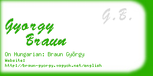 gyorgy braun business card