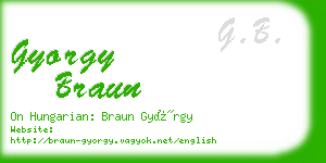 gyorgy braun business card
